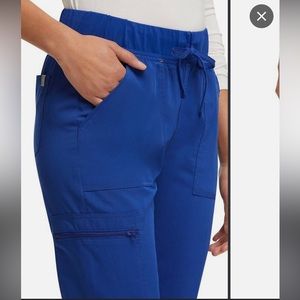 Scrubstar Women’s Ultimate Stretch Twill Yoga Drawstring Scrub Joggers Blue